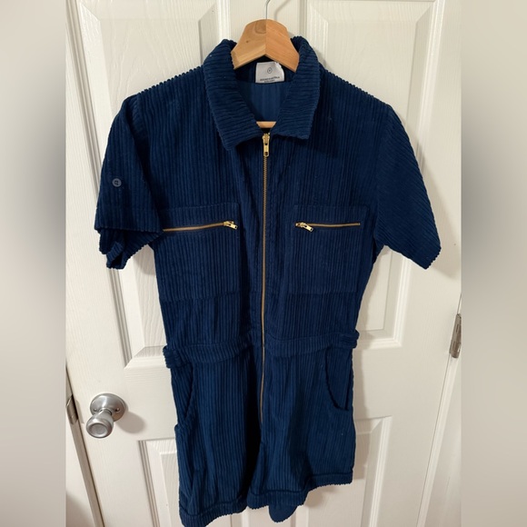 Rue Stiic - Navy Blue Corduroy Ukiyo Romper